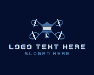 Rotor - Tech Drone Videographer logo design