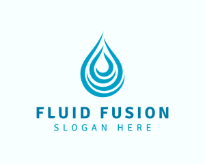 Water Droplet Liquid  logo design