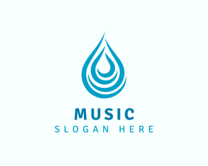 Fluid - Water Droplet Liquid logo design