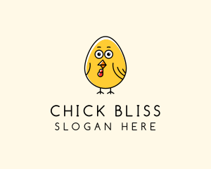 Chick - Cute Chick Egg logo design