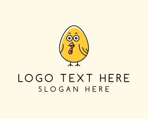 Cute Chick Egg Logo