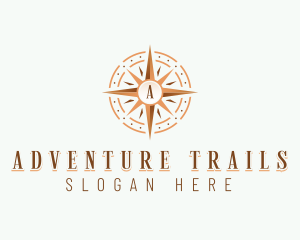 Travel Compass Navigation logo design