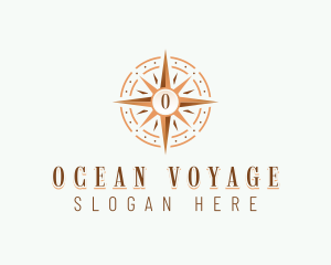 Travel Compass Navigation logo design