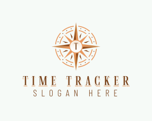 Travel Compass Navigation logo design