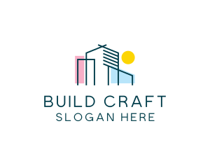 Building Contractor Architecture logo design