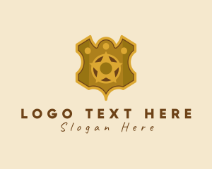 Baton - Sheriff Crest Star Insignia logo design