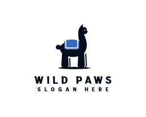 Wildlife Alpaca Mammal logo design