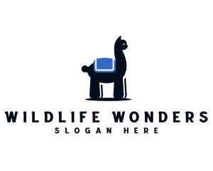 Wildlife Alpaca Mammal logo design