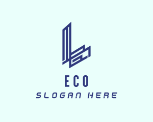 Digital Tech Startup Letter L Logo