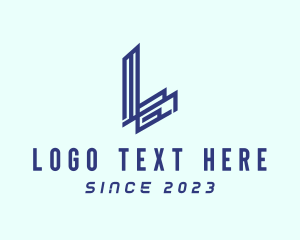 Computer Programmer - Digital Tech Startup Letter L logo design