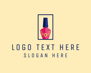 Organic Nail Polish - Floral Nail Polish logo design