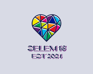 Community - Mosaic LGBT Heart logo design