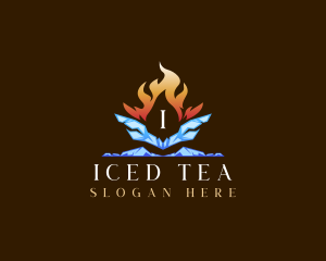 Flame Torch Ice logo design