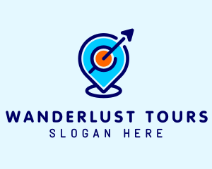 Travel Location Pin logo design