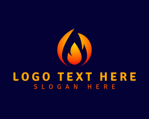 Heat - Fuel Fire Flame logo design