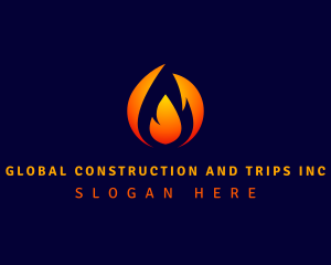 Fuel Fire Flame Logo