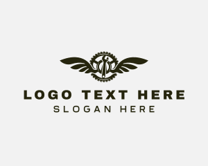 Mechanical - Cog Wrench Wings logo design
