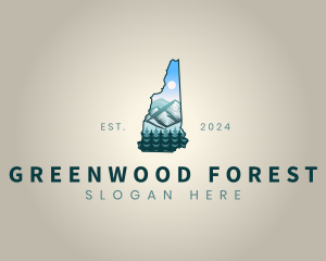 New Hampshire Mountain Forest logo design