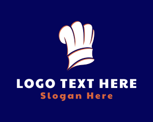 White - Culinary Chef Hat logo design