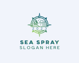 Sea Wave Navigation logo design