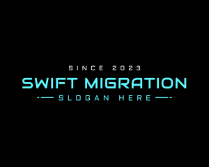 Migration - Futuristic Tech Databse logo design