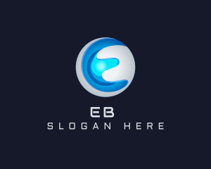 Application - Tech Sphere Letter E logo design