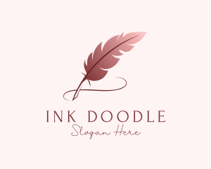 Feather Quill Writer logo design