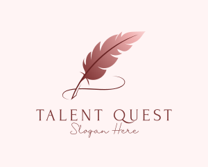 Stationery - Feather Quill Writer logo design