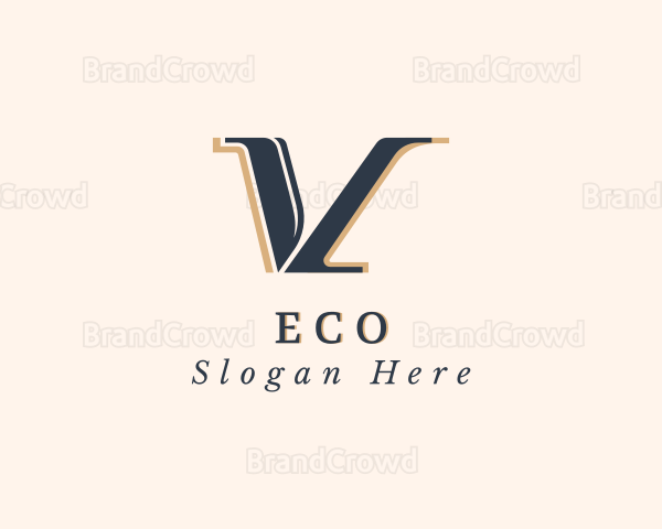 Precision Boutique Tailoring Letter V Logo