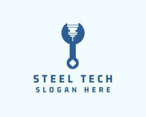 Industry - Blue Industrial Wrench logo design