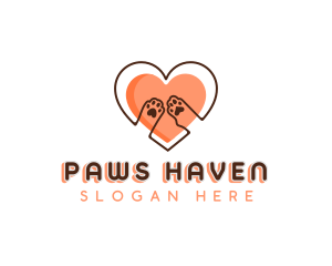 Cat Dog Heart logo design