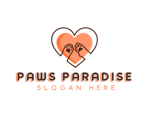 Cat Dog Heart logo design