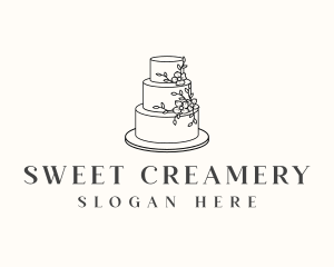 Wedding Cake Baking logo design