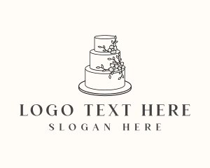 Monochrome - Wedding Cake Baking logo design