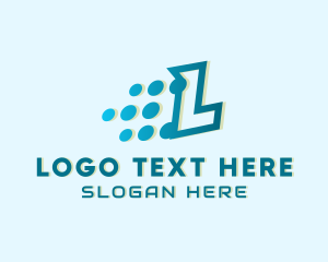 Telecom - Modern Tech Letter L logo design