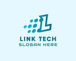 Modern Tech Letter L logo design