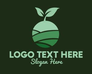 Landscaping - Organic Plant Seeding logo design