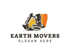 Excavation - Industrial Excavator Company logo design