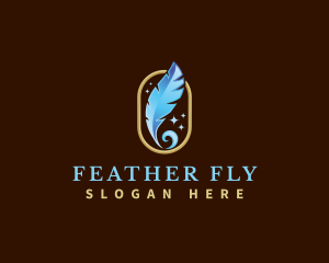 Literature Feather Writer logo design