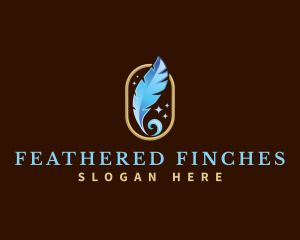 Literature Feather Writer logo design