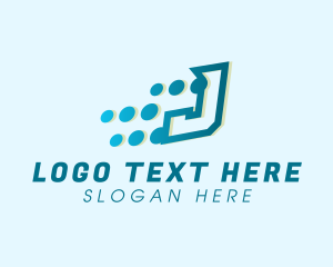 Digital - Modern Tech Letter J logo design