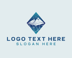 Database - Iceberg Network Technology logo design