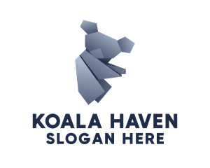 Koala Papercraft Origami logo design