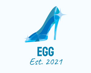 Shoe Cleaning - Blue Glass Shoes logo design
