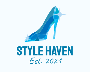 Shoe - Blue Glass Shoes logo design