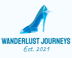 Shoe Cleaning - Blue Glass Shoes logo design