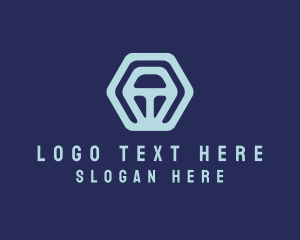 Polygon - Car Steering Wheel logo design
