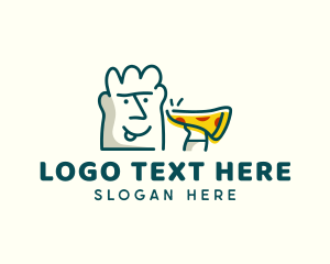Snacks - Pizza Snacks Doodle logo design