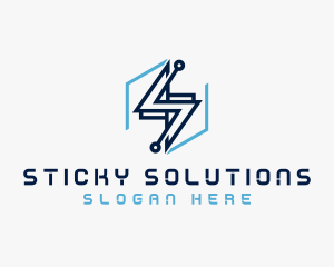 Tech Flash Electrical Lightning logo design