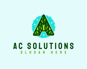 Nature Eco Letter A logo design